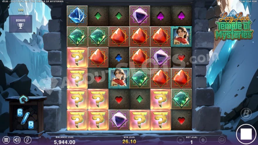 Free Spins feature with nine mystery reveal symbols.