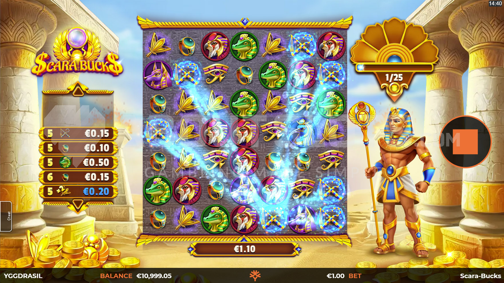 Wild Wrath feature triggered, destroying all low-paying symbols on the grid.