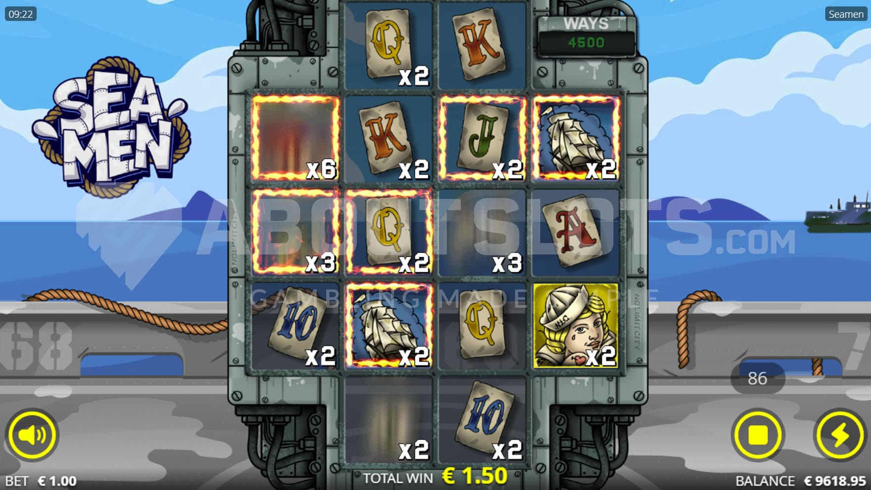 Win Respin triggered in the base game, respinning the winning positions while increasing their multipliers.