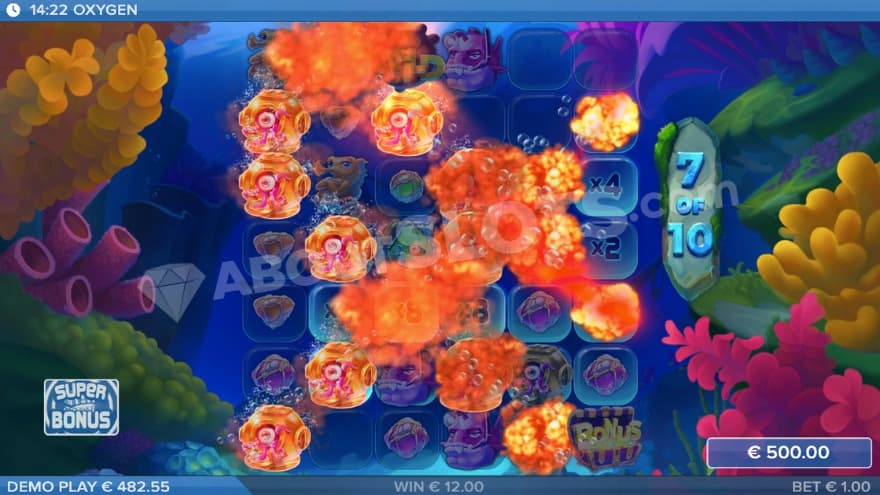 X-blaster wild within the super bonus game feature.