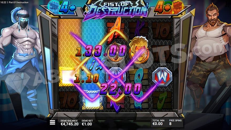 A win of 55X the bet in the Free Spins.