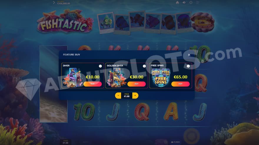 Bonus buy feature with three options to choose from.