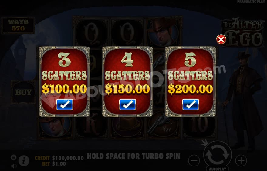 A screenshot of the bonus buy feature