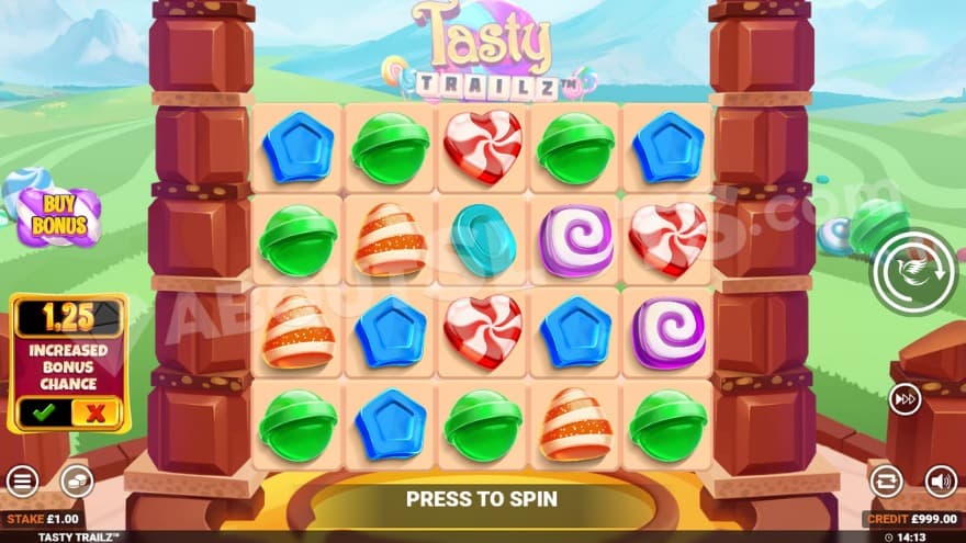 Base game where you can see candies sprinkled around.