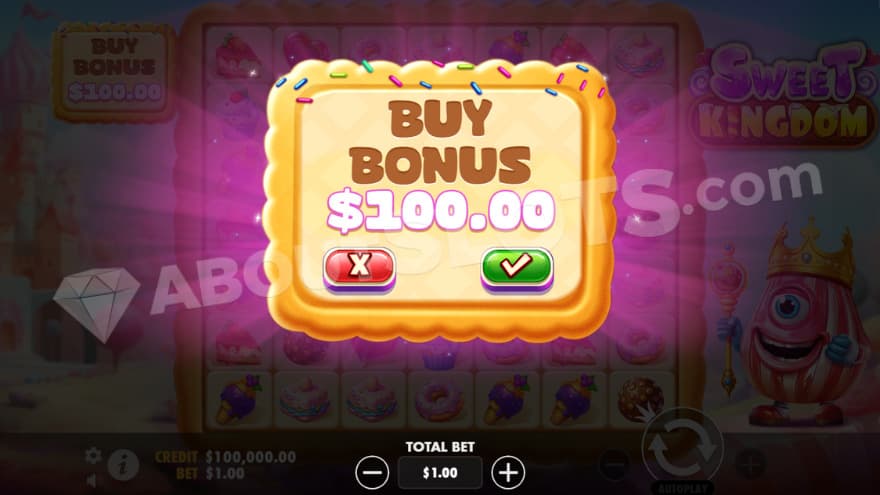 Bonus buy feature with one option to choose from.