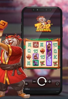 Tiger Legends base game play being presented with a expanding symbol.