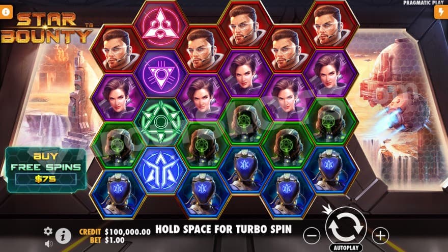 Base game with a futuristic city in the background.