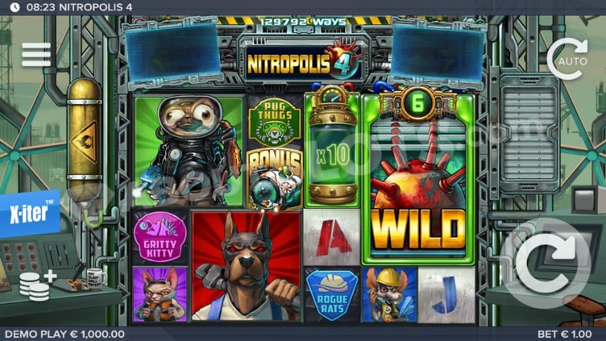 Base game where a big symbol have landed containing wilds.