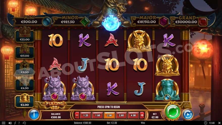 Base game with Chinese lamps in the background.