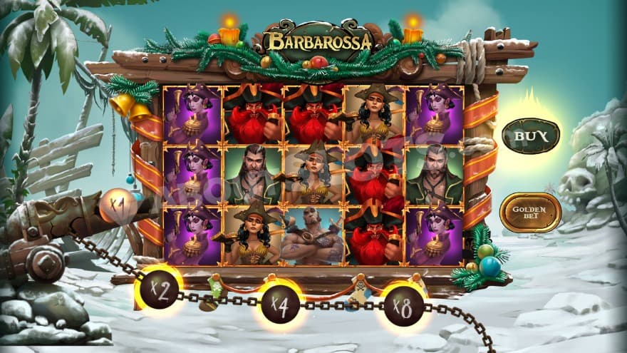 Base game where the beach is covered in snow.