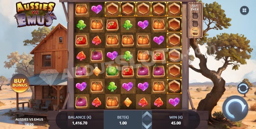 Base game where you can see the Australian outback in the background.