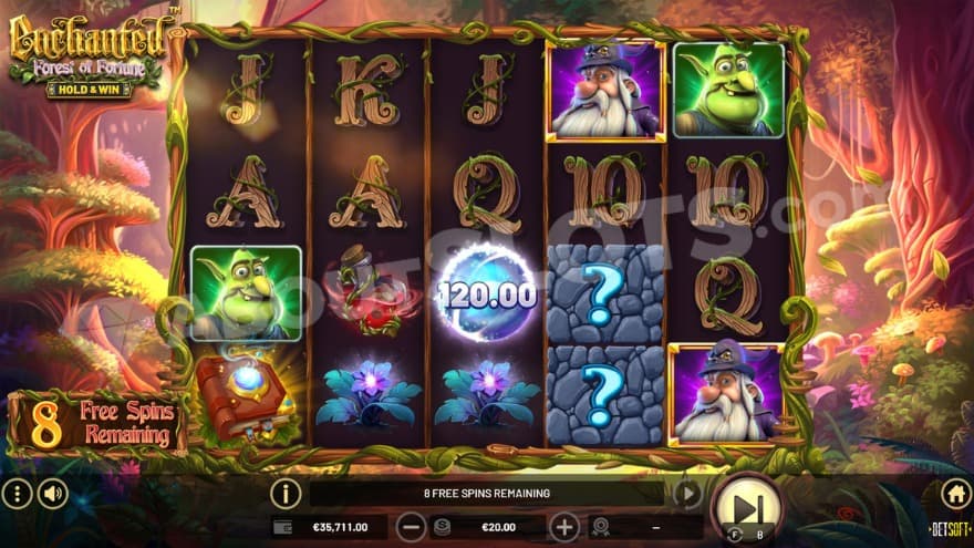 A screenshot from the free spins