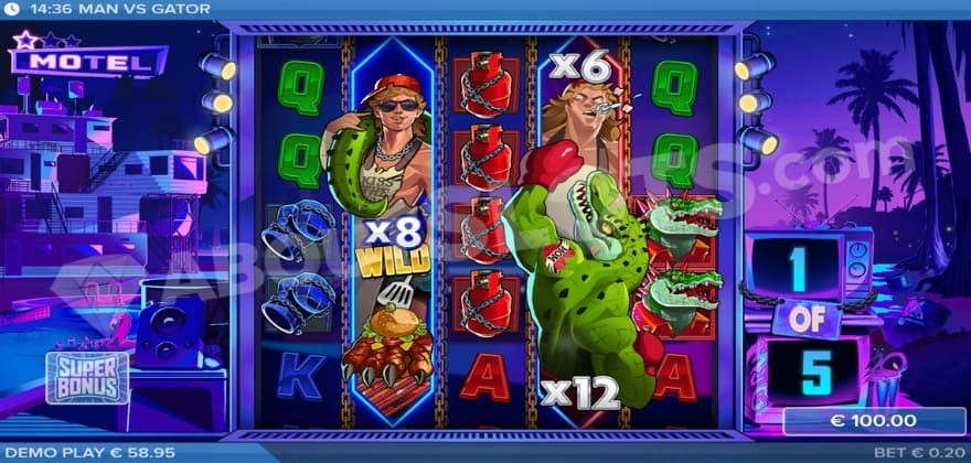 A screenshot of 2 Stacked Multiplier Wilds