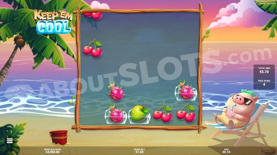 A cascade in the free spins feature.