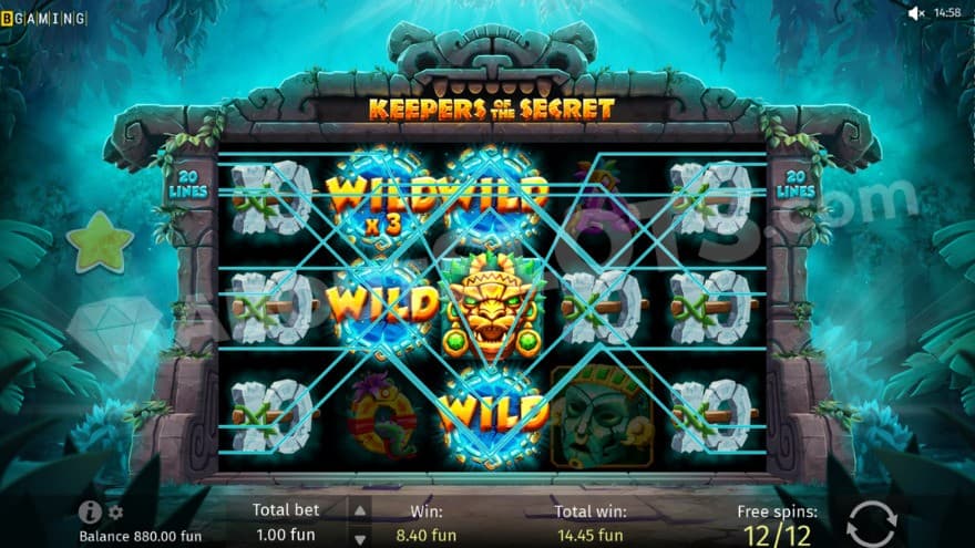 A screenshot from the Free Spins feature