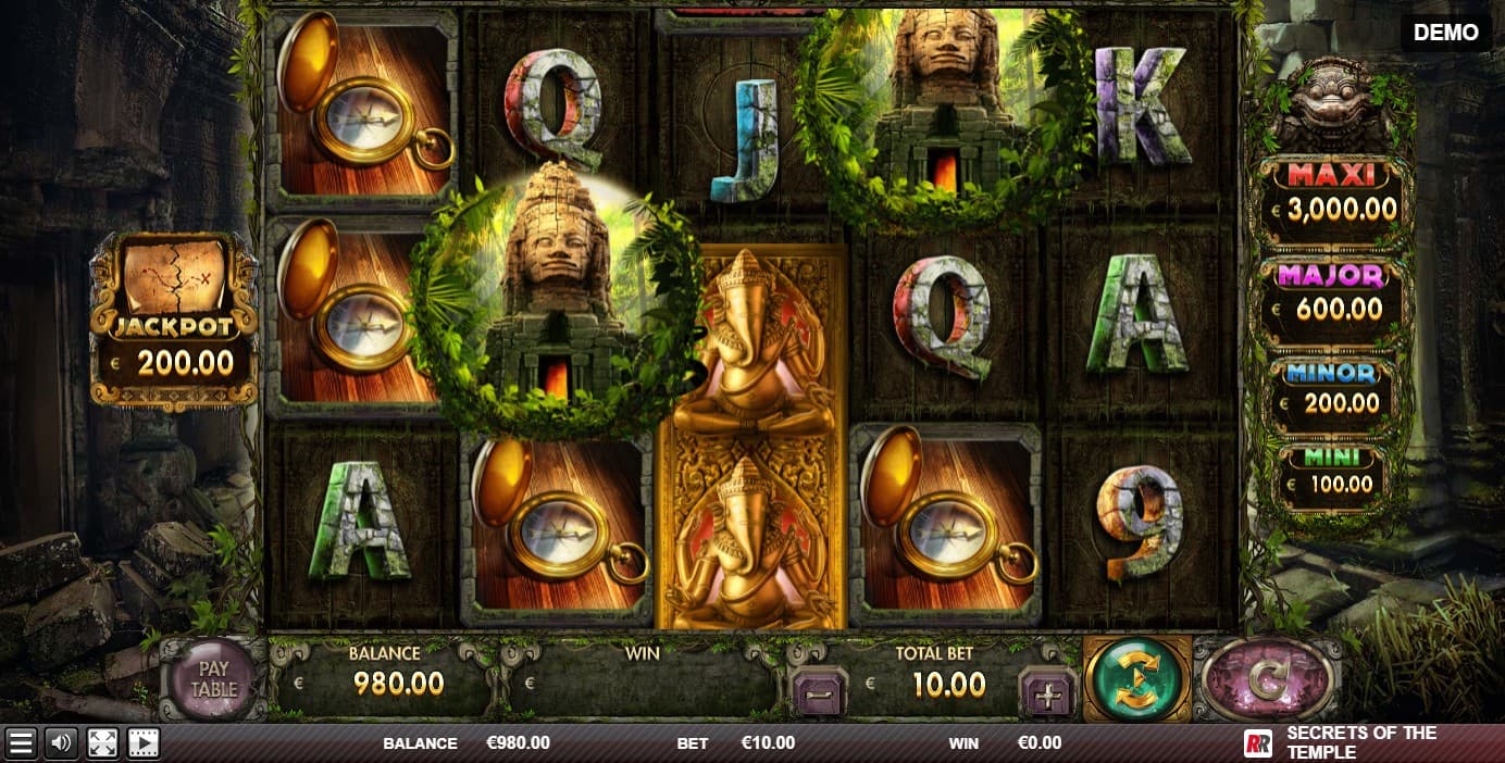 Secrets of the Temple Slot Gameplay