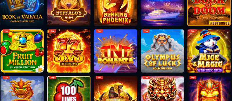 Wide selection of slot games at LamaBet Casino.