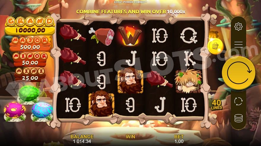 A slot containing 5 reels with 4 rows.