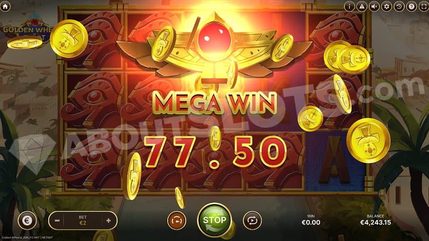 A win of 38.75X the bet.