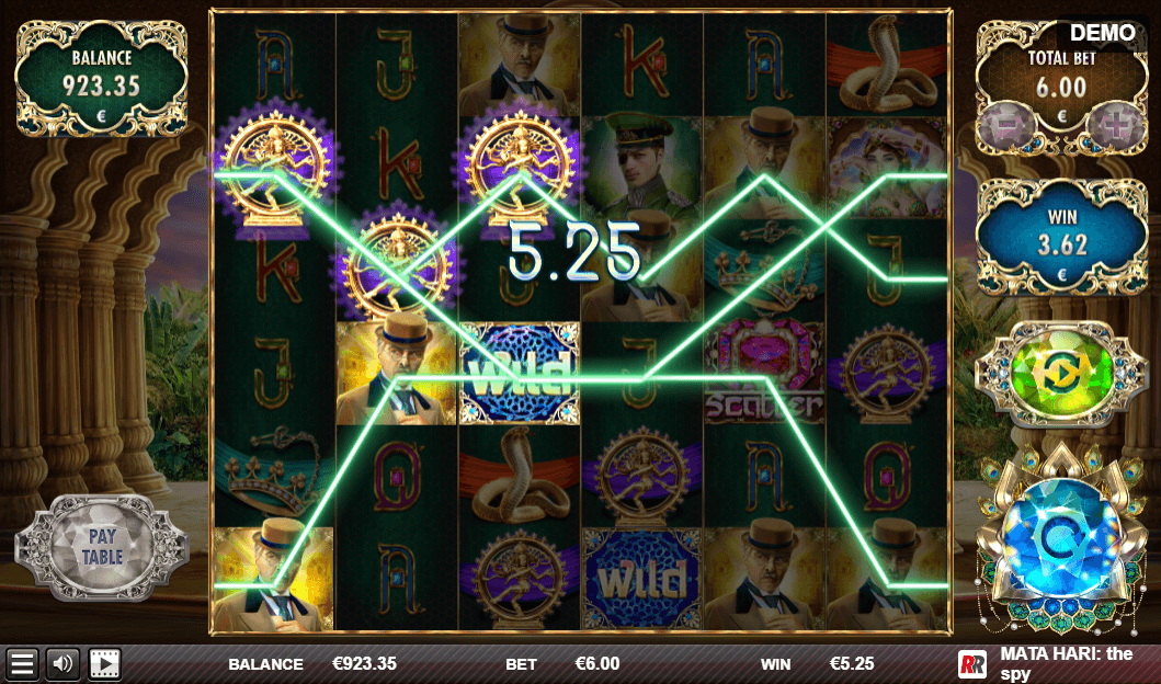 Mata Hari the Spy slot gameplay