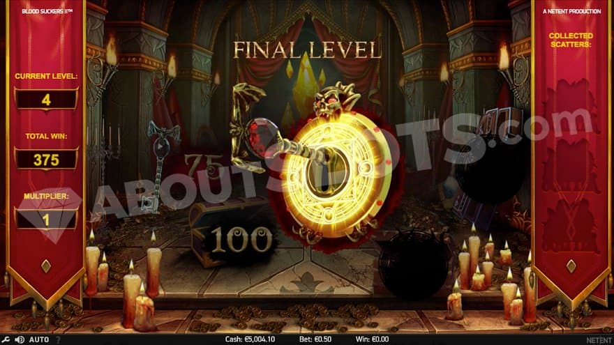 A key opens the door to the feature's final level.