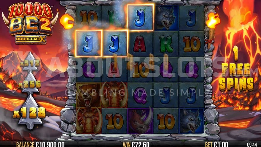 A 128X multiplier in the Free Spins.