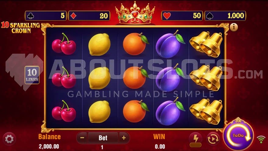 A casino slot with fruit symbols.