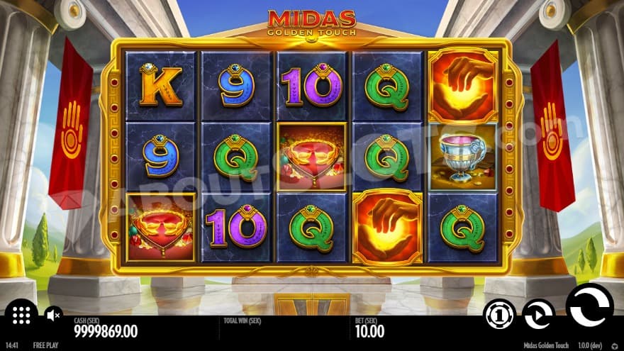 An image of the base game, set in a grand palace