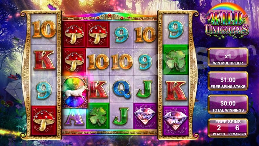 The second spin of 8 in the Free Spins.