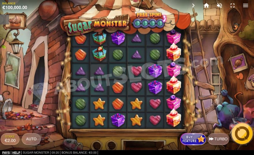 Base game where you can see a sugar monster to the right.