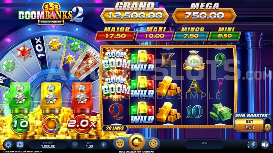 A casino slot in a bank vault.