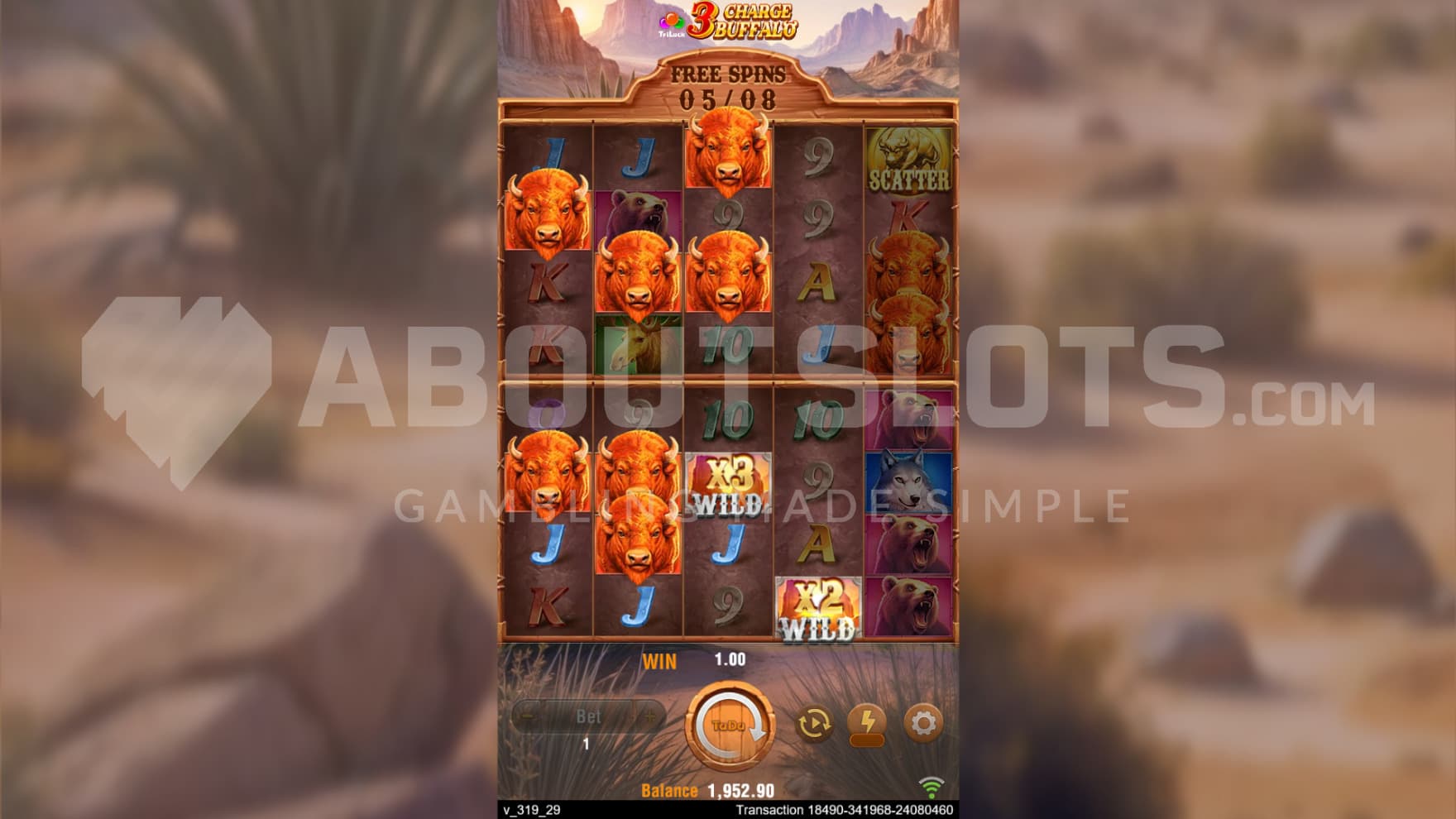 The Double Up bonus is activated in the Free Spins