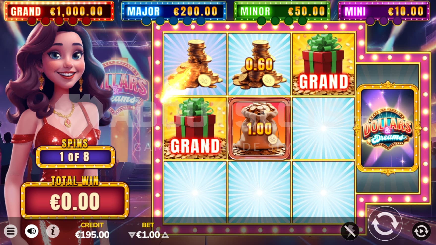 Cashpot in middle reel