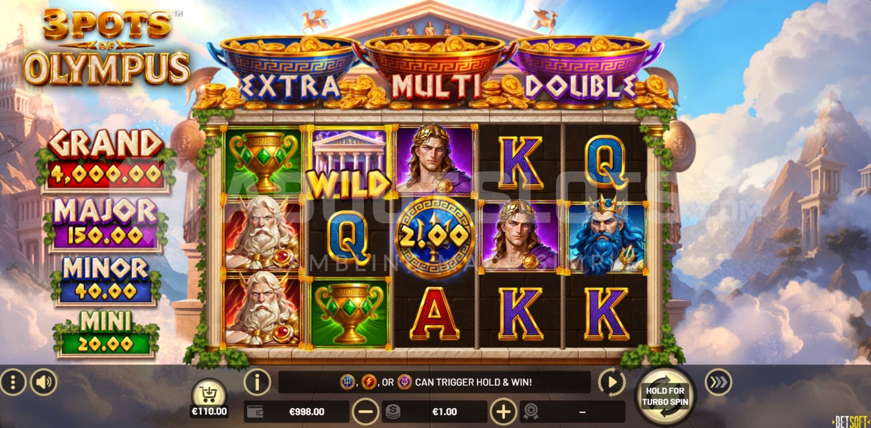 Jackpots on left side