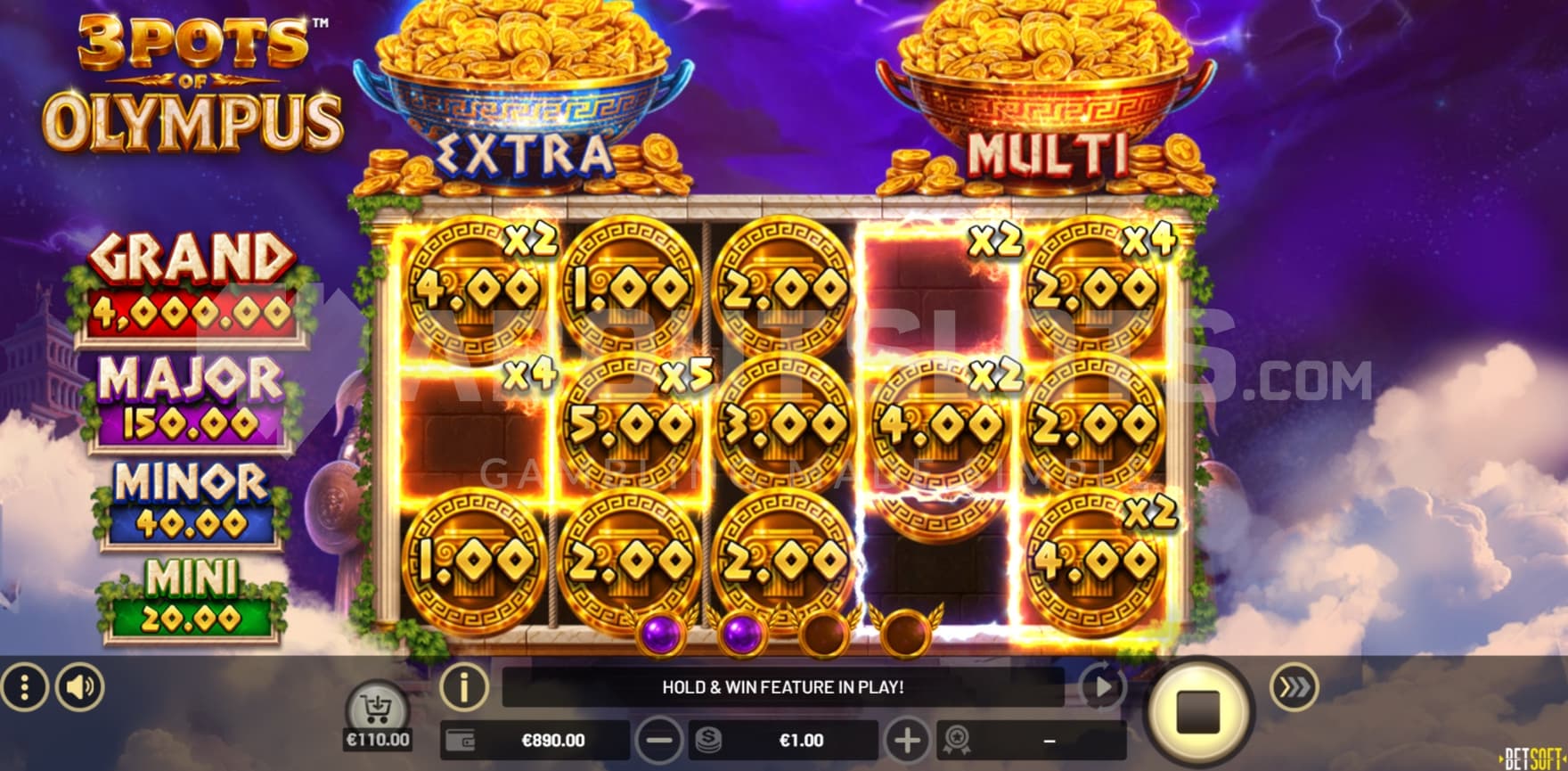 2 Coin Pots triggered