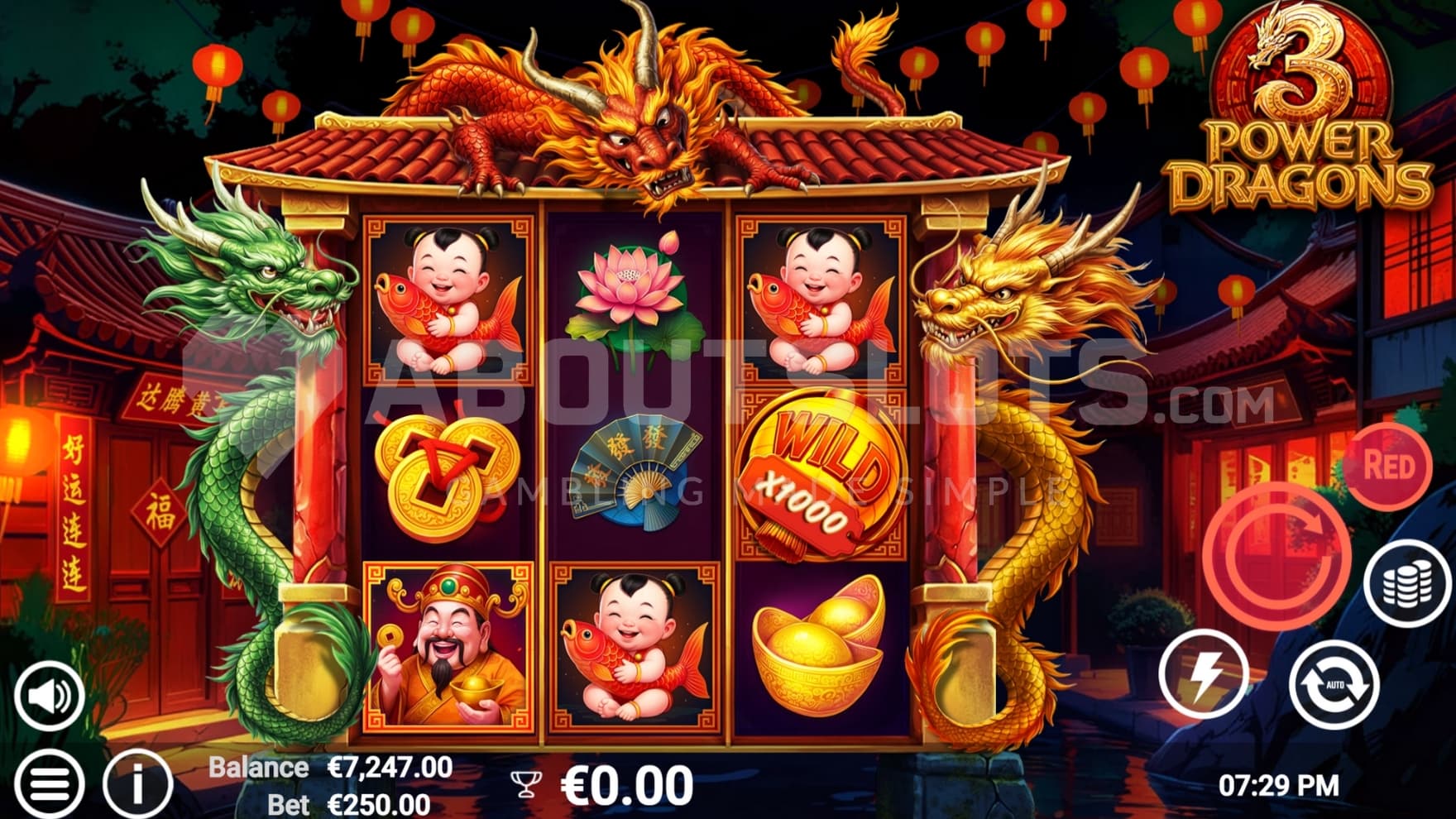 Wild Multiplier of 1,000X on reel 3