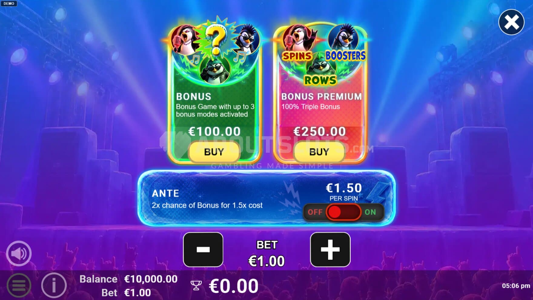 There are two types of Feature Buys that allow you to start with either 1 or all 3 bonuses