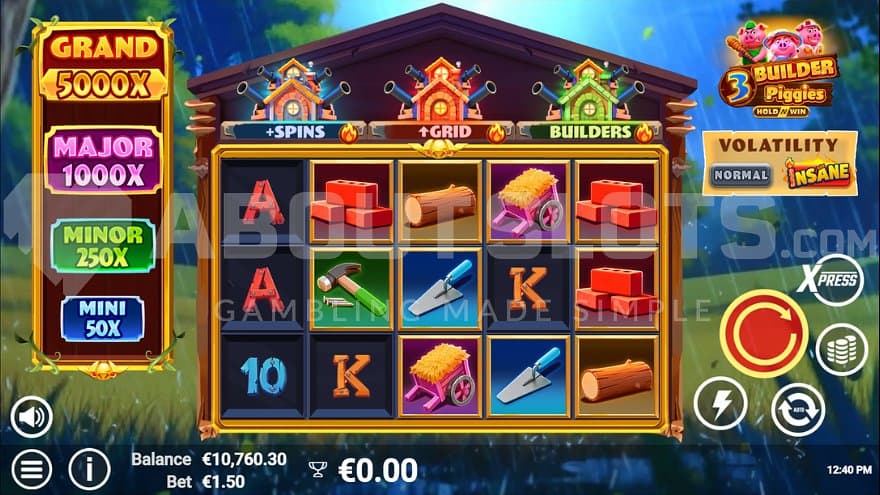 A casino slot based on Three Little Pigs.