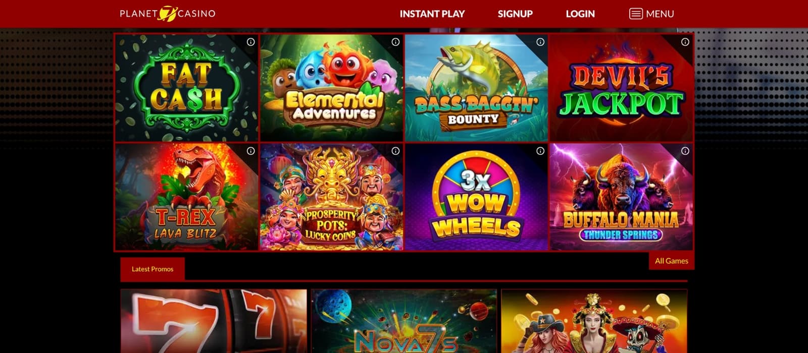 V.Vegas Casino lobby showing slots, live dealer tables and provider filters