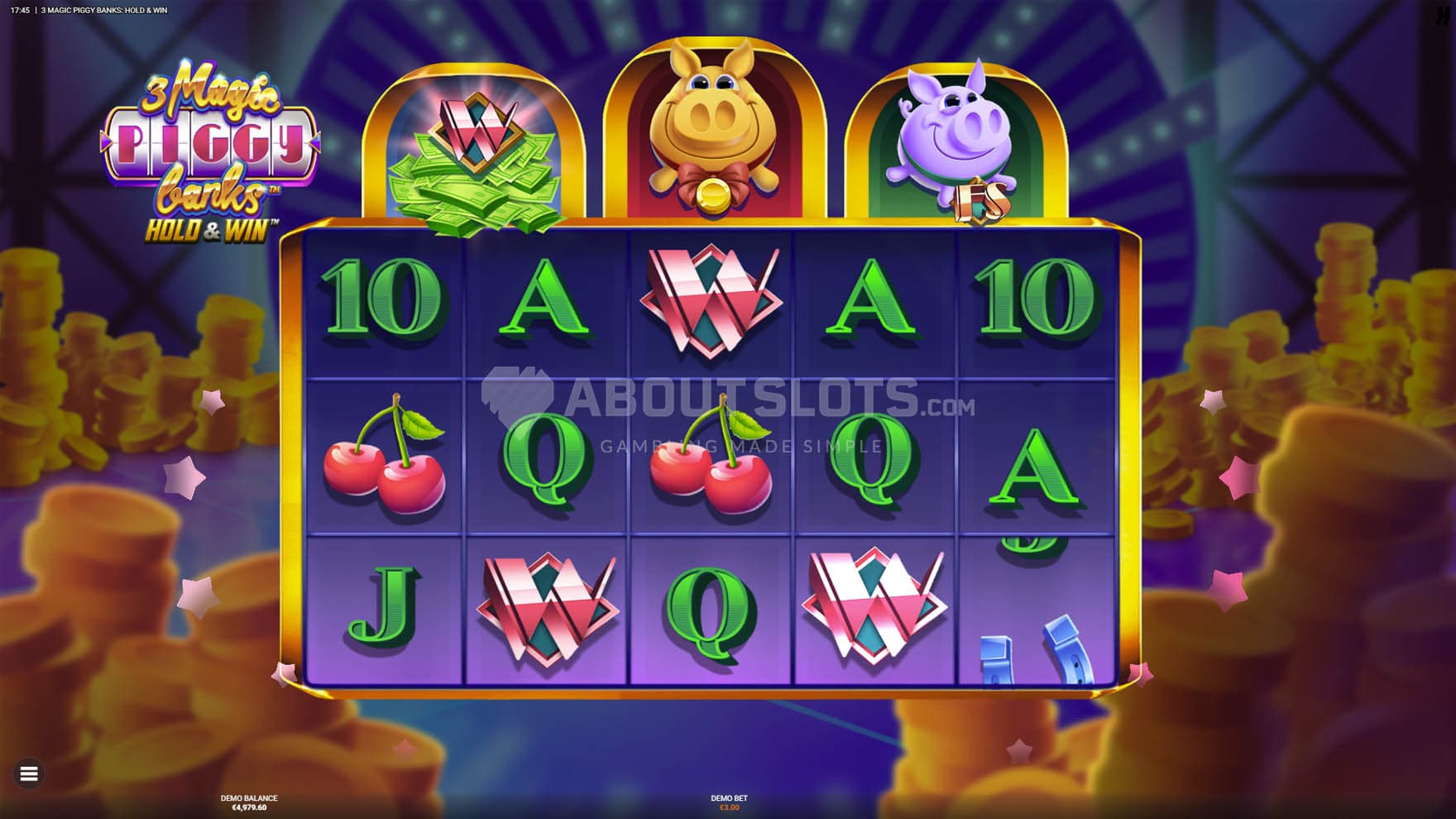 Screenshot of the Magic Wild Respin feature in progress.