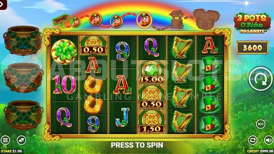 A casino slot with a leprechaun theme.