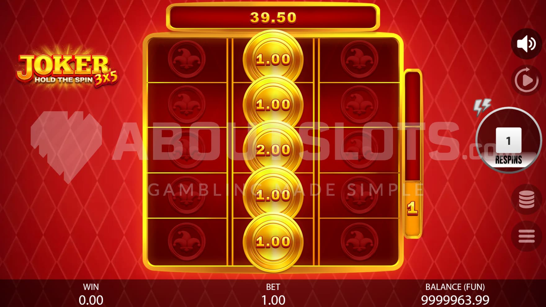 The Hold the Spin feature comes with a range of Coin Symbols to help you hit your payouts