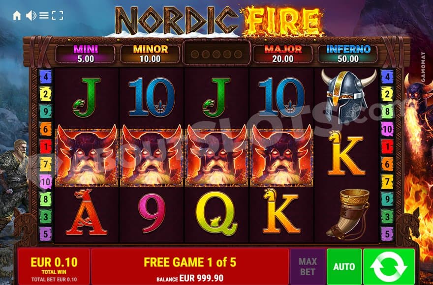 A 4 Scatter Symbols win in the free spins.