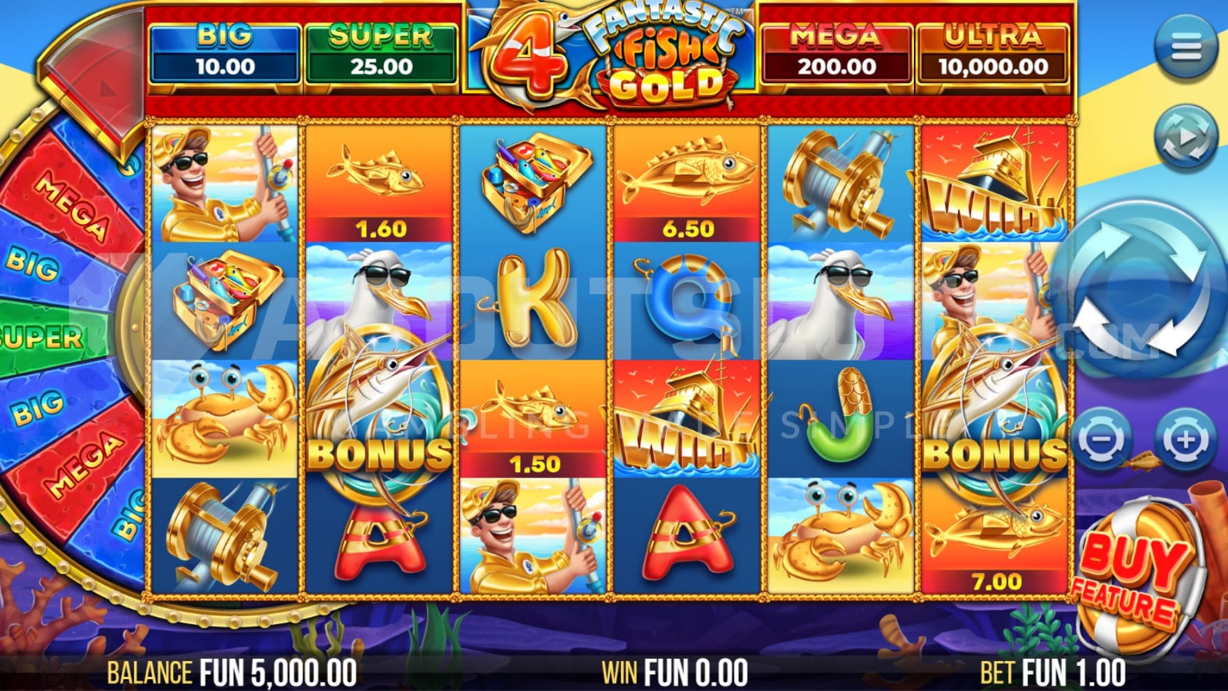 Jackpots above reels