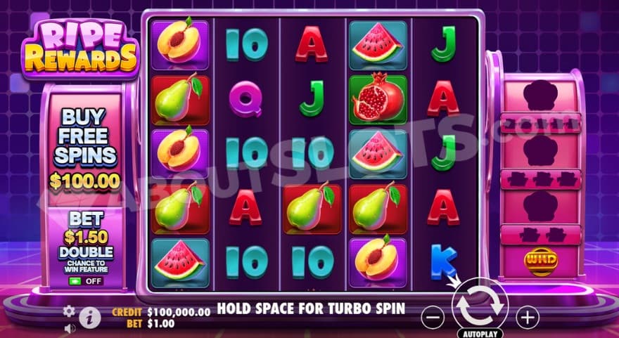 Base game with options to buy free spins to the left.