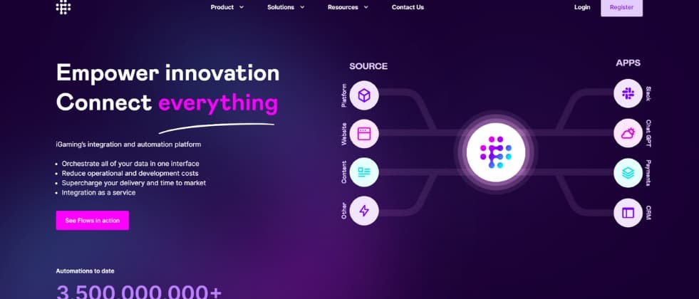 An image of Flow's homepage