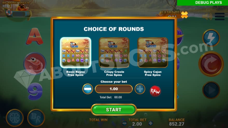 Feature buy with three options to choose from.