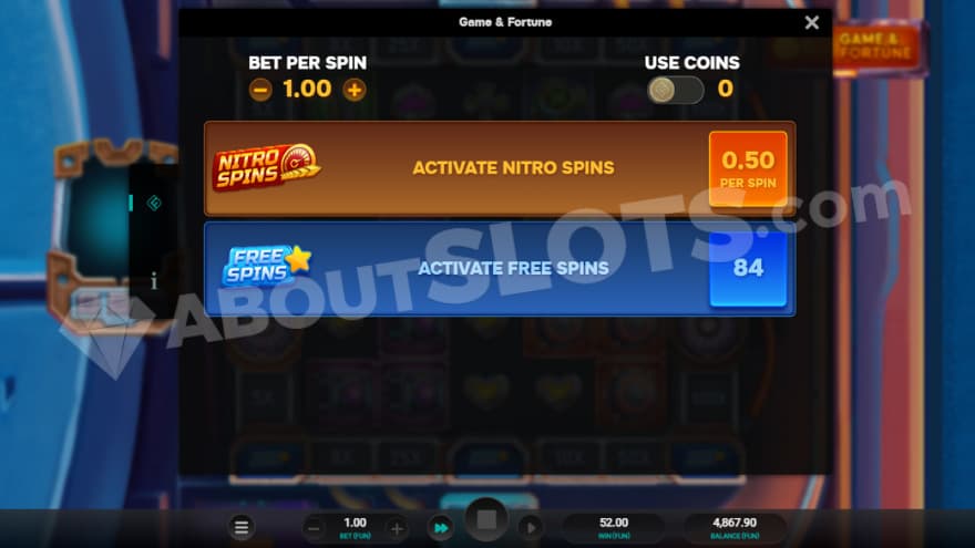 Feature Buy with two options to choose from.