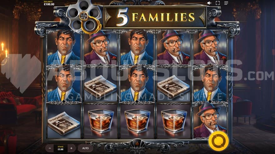 A casino slot with mafia bosses.
