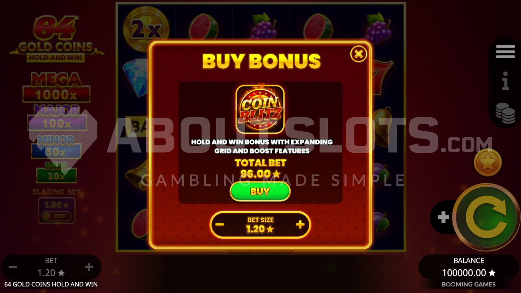 80X the bet Bonus Buy
